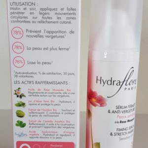 Sérum Fermeté & Anti-Vergetures bio Rose Caresse Hydraflore